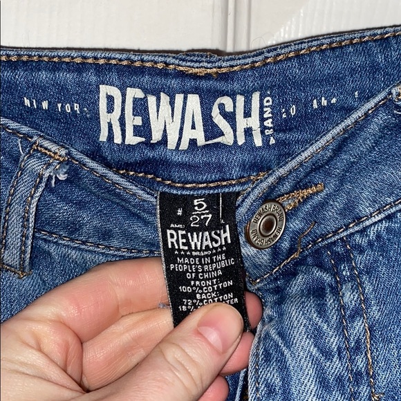 Distressed Denim Mini-Skirt - Picture 2 of 3